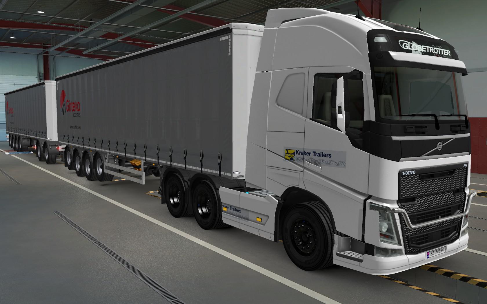 SKIN VOLVO FH16 2012 KRAKER TRAILERS 1.37 ETS2 - Euro Truck Simulator 2 ...