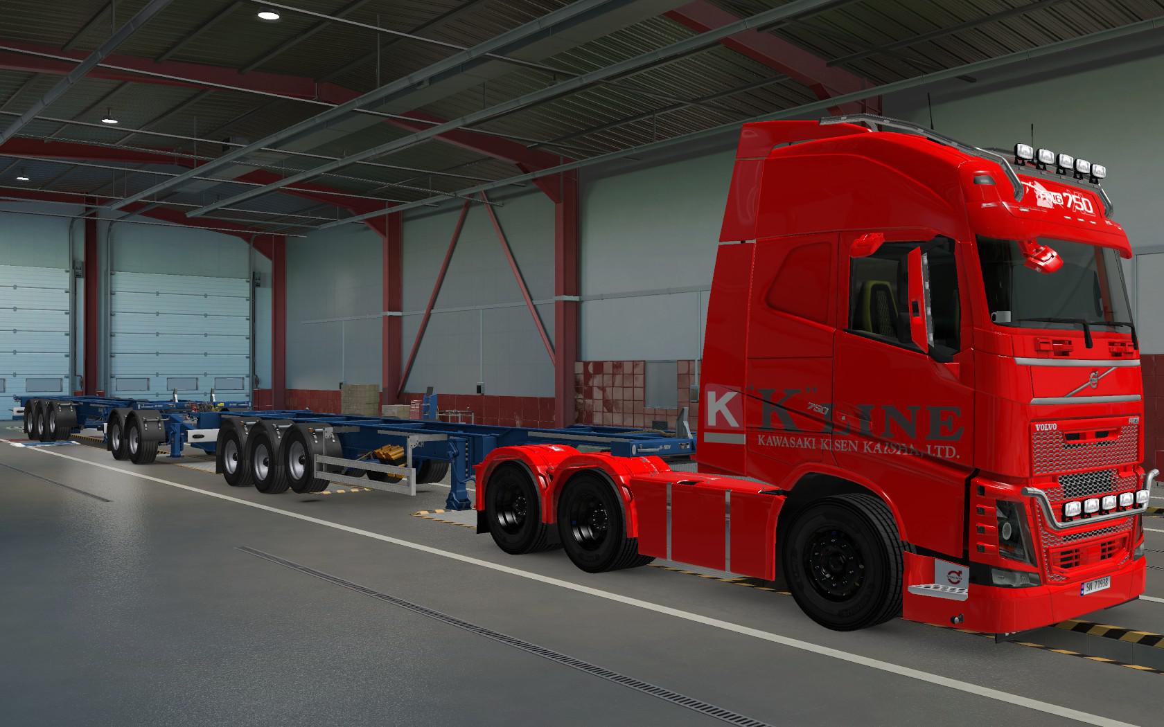 SKIN VOLVO FH16 2012 K-LINE RED 1.37 ETS2 - Euro Truck Simulator 2 Mods ...