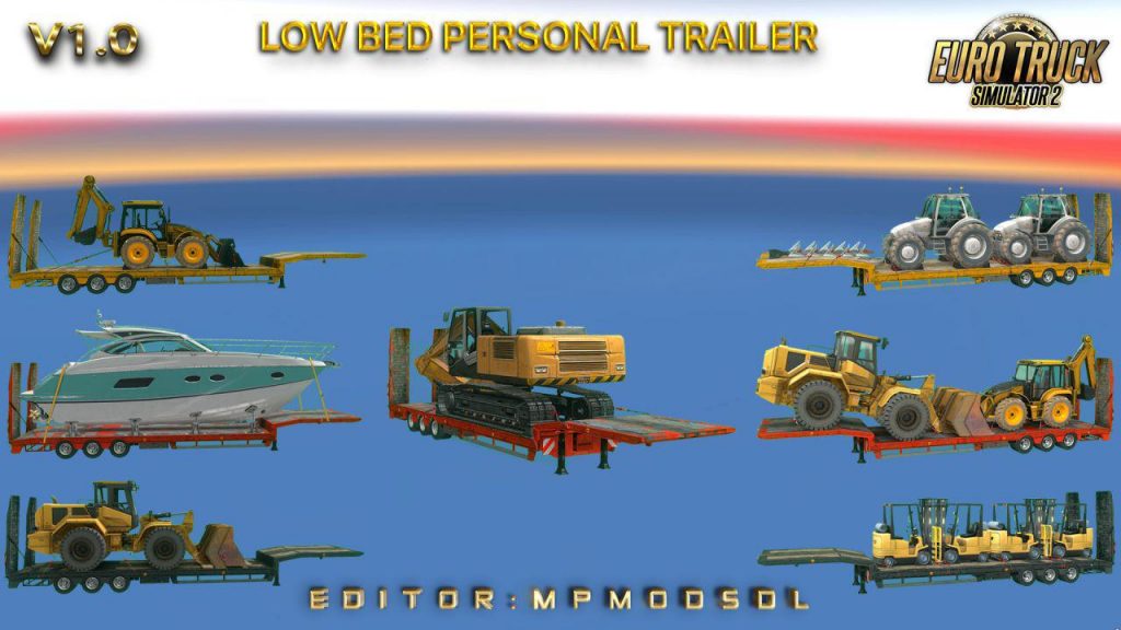 Low Bed Personal Trailer Mod For ETS2 Multiplayer v1.0 ETS2 - Euro ...