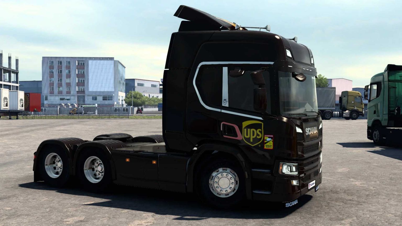 SKIN SCANIA P 2016 EUGENE UPS 1.0 1.40 1.46 ETS2 - Euro Truck Simulator ...