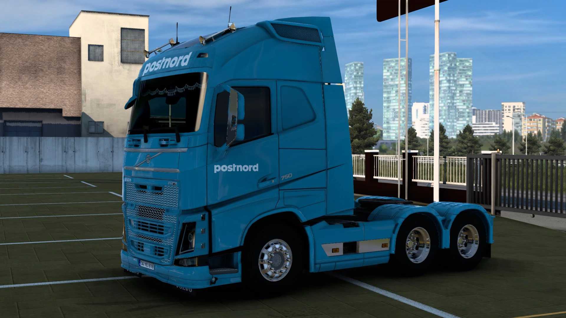 SKIN VOLVO FH 2012 POSTNORD 1.0 1.40 1.47 ETS2 - Euro Truck Simulator 2 ...