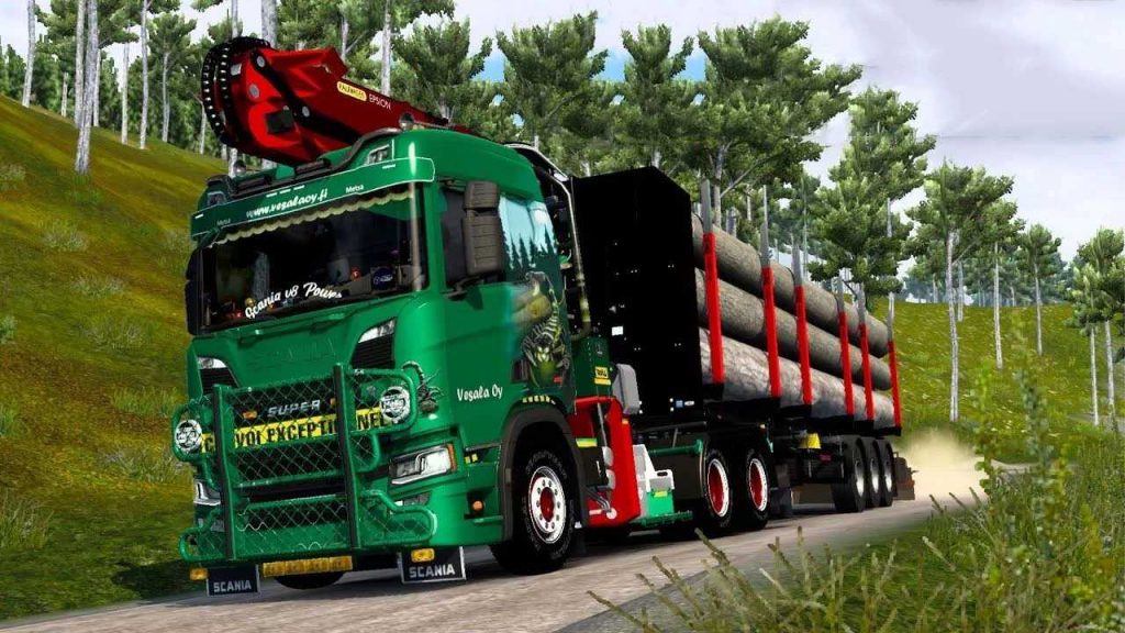 Scania Ng Doll Long Wood Chassis Addon Ets Euro Truck Simulator