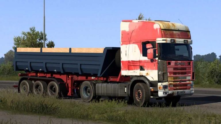 Scania Rjl 4 Series old Red White Skin 1.48 ETS2 - Euro Truck Simulator ...