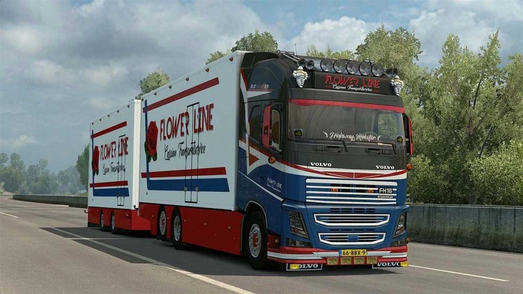 Volvo Fh Tandem Flower Line V Ets Euro Truck Simulator