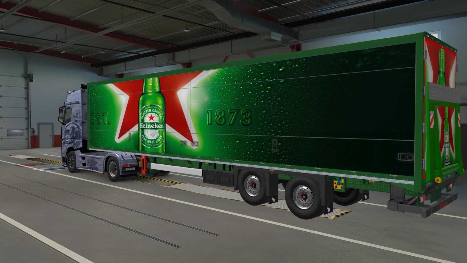 Heineken Skin Schwenkwand Trailer Schmitz S.KO EXPRESS Skin 1.5x ETS2 Euro Truck Simulator 2