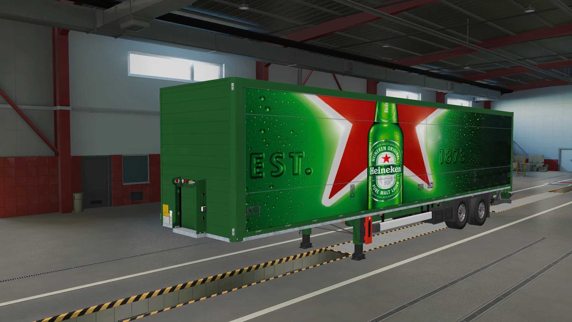 Heineken Skin Schwenkwand Trailer Schmitz S.KO EXPRESS Skin 1.5x ETS2 Euro Truck Simulator 2